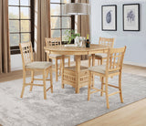Lavon oval light oak counter height dining table, front angle