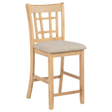 Close-up of linen cushioned seat on Lavon dining chair
