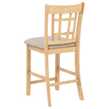 Top view of seat cushion and chair frame