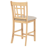 Stylish light oak finish on Lavon chair frame