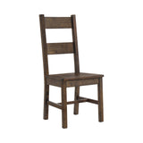 Coleman Rectangular Dining Table Rustic Golden Brown, corner detail