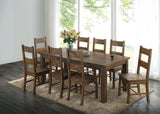 Coleman dining chair rustic golden brown back view