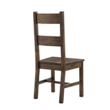 Coleman solid hardwood dining chair rustic golden brown close-up