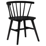 Jeffries Windsor black wood dining side chair back view