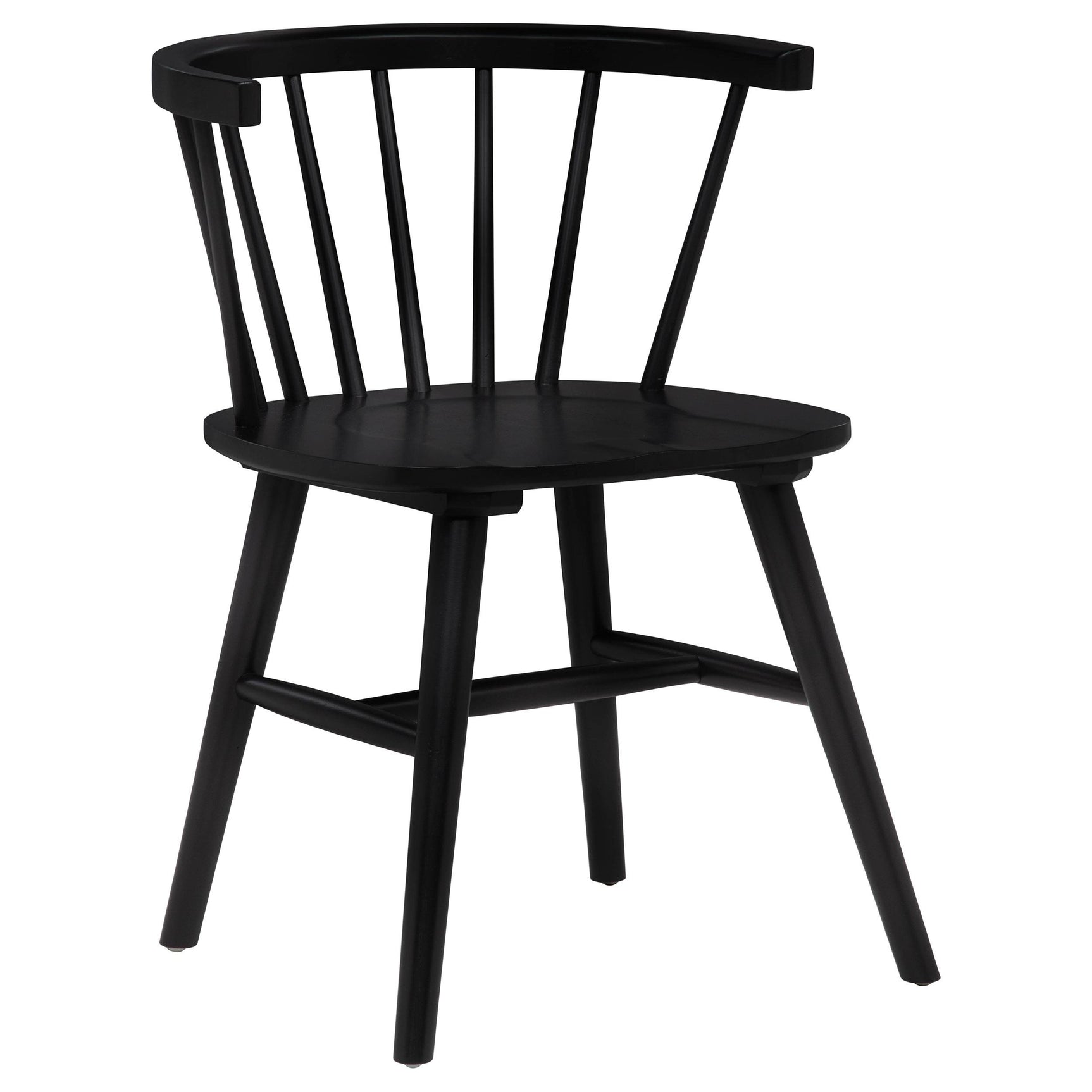 Jeffries Windsor black wood dining side chair back view