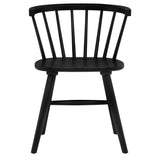 Jeffries Windsor black wood dining side chair side view