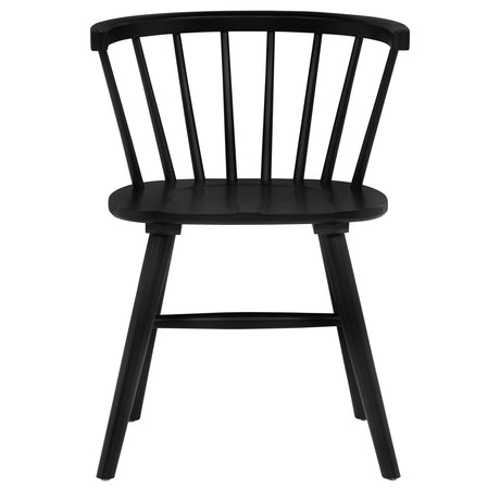 Jeffries Windsor black wood dining side chair side view