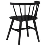 Jeffries Windsor black wood dining side chair seat profile