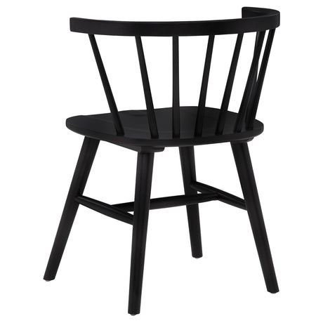 Jeffries Windsor black wood dining side chair seat profile