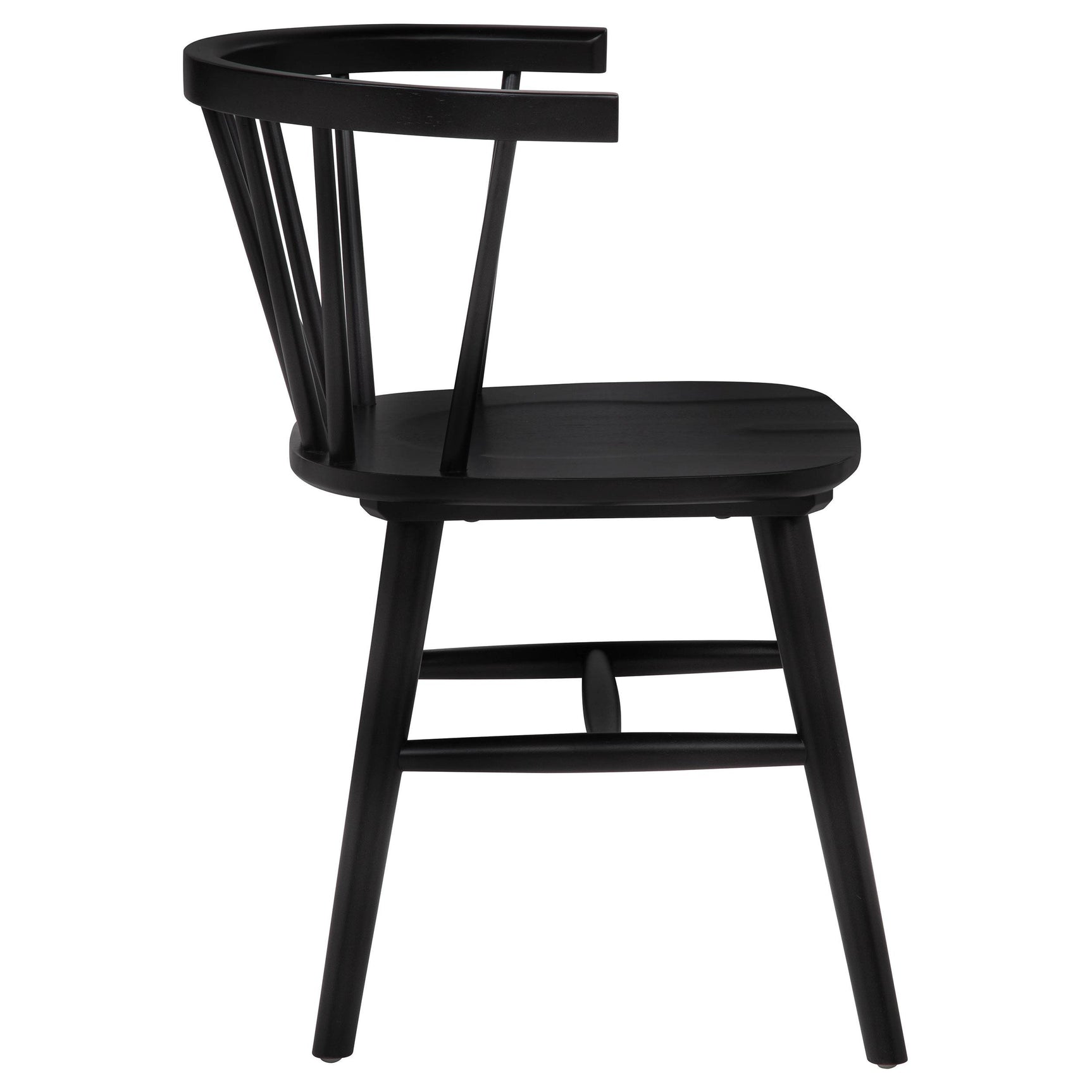 Jeffries Windsor black wood dining chair in kitchen setup