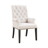 Alana Upholstered Side Chairs Beige And Smokey Black (Set Of 2) - Ella Furniture