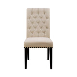 Alana Upholstered Side Chairs Beige And Smokey Black (Set Of 2) - Ella Furniture