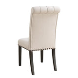 Alana Upholstered Side Chairs Beige And Smokey Black (Set Of 2) - Ella Furniture