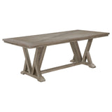 main view of Cornelia Coastal Grey Rectangular Dining Room Set