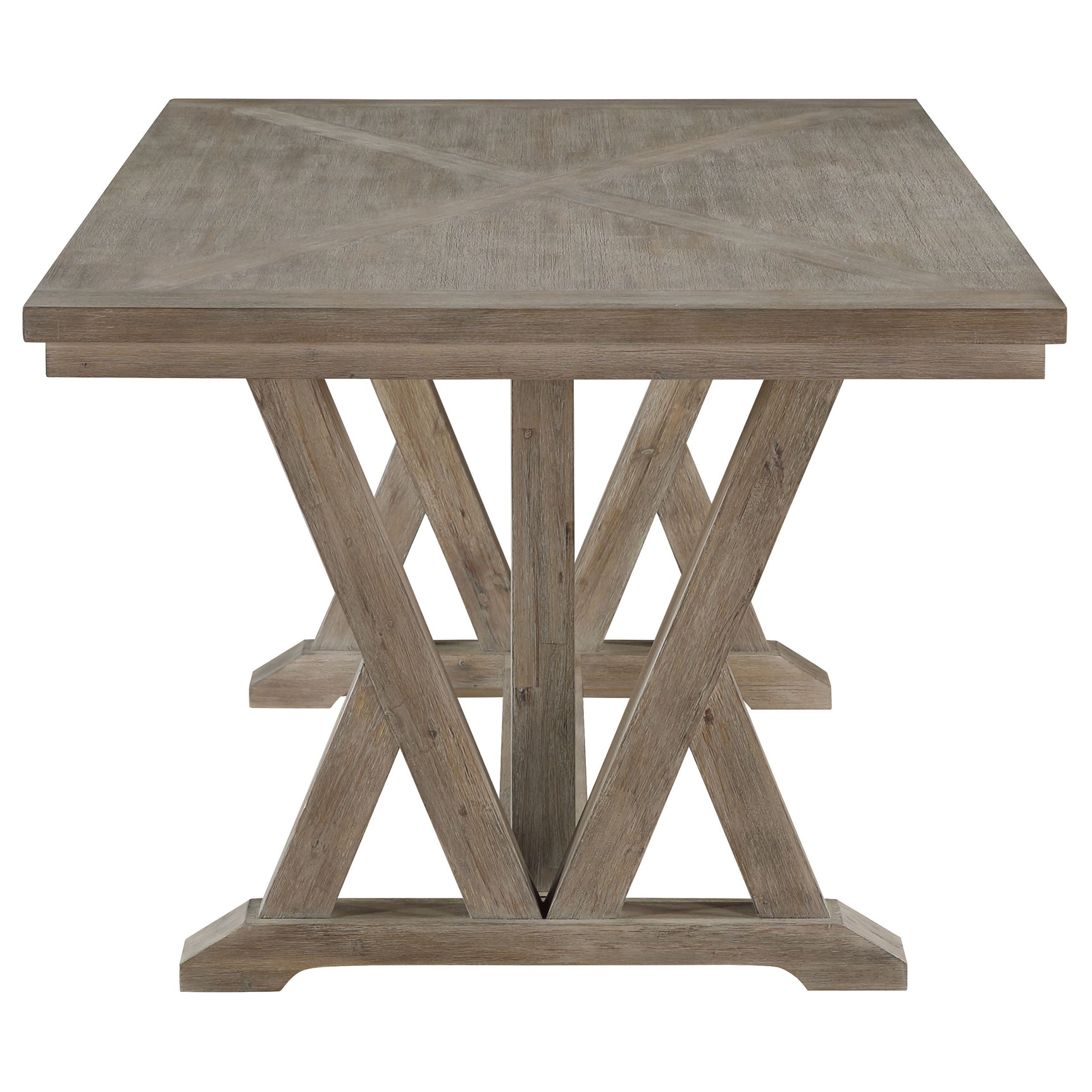 detail view of Cornelia Coastal Grey Rectangular Dining Room Set