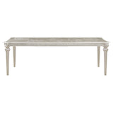 Detail close up of Evangeline dining table finish
