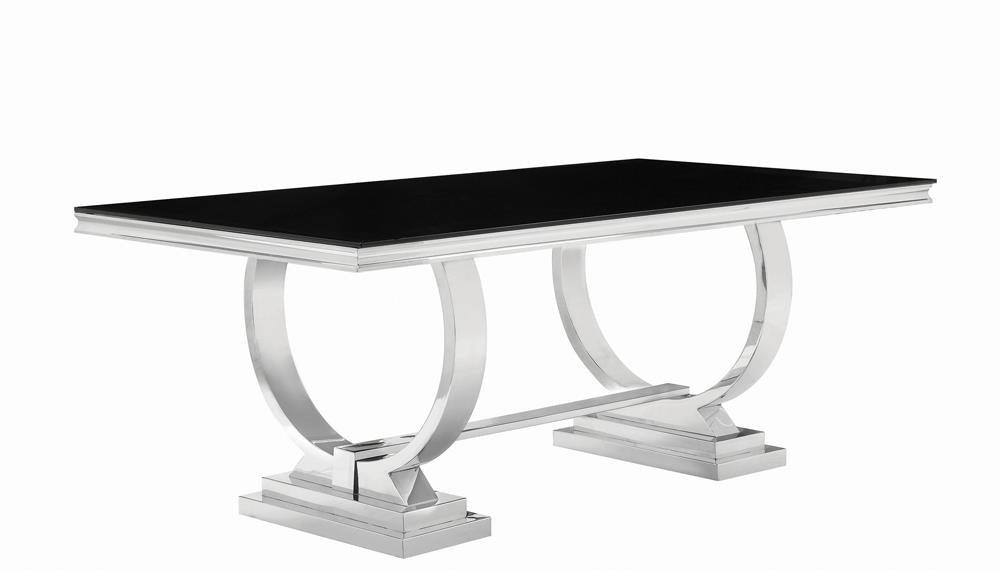 Side view of Antoine rectangular dining table