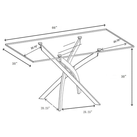 Dining set shown in room environment