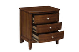 Cotterill Cherry Faux Leather Tufted Panel Bedroom Set bedroom wide view