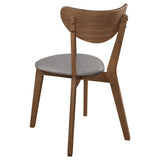 side view highlighting bench in Alfredo Brown Butterfly Leaf Dining Room Set