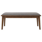 top view of dining table leaf on Alfredo Brown Butterfly Leaf Dining Room Set