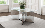 Emery dining table mirrored surface close-up