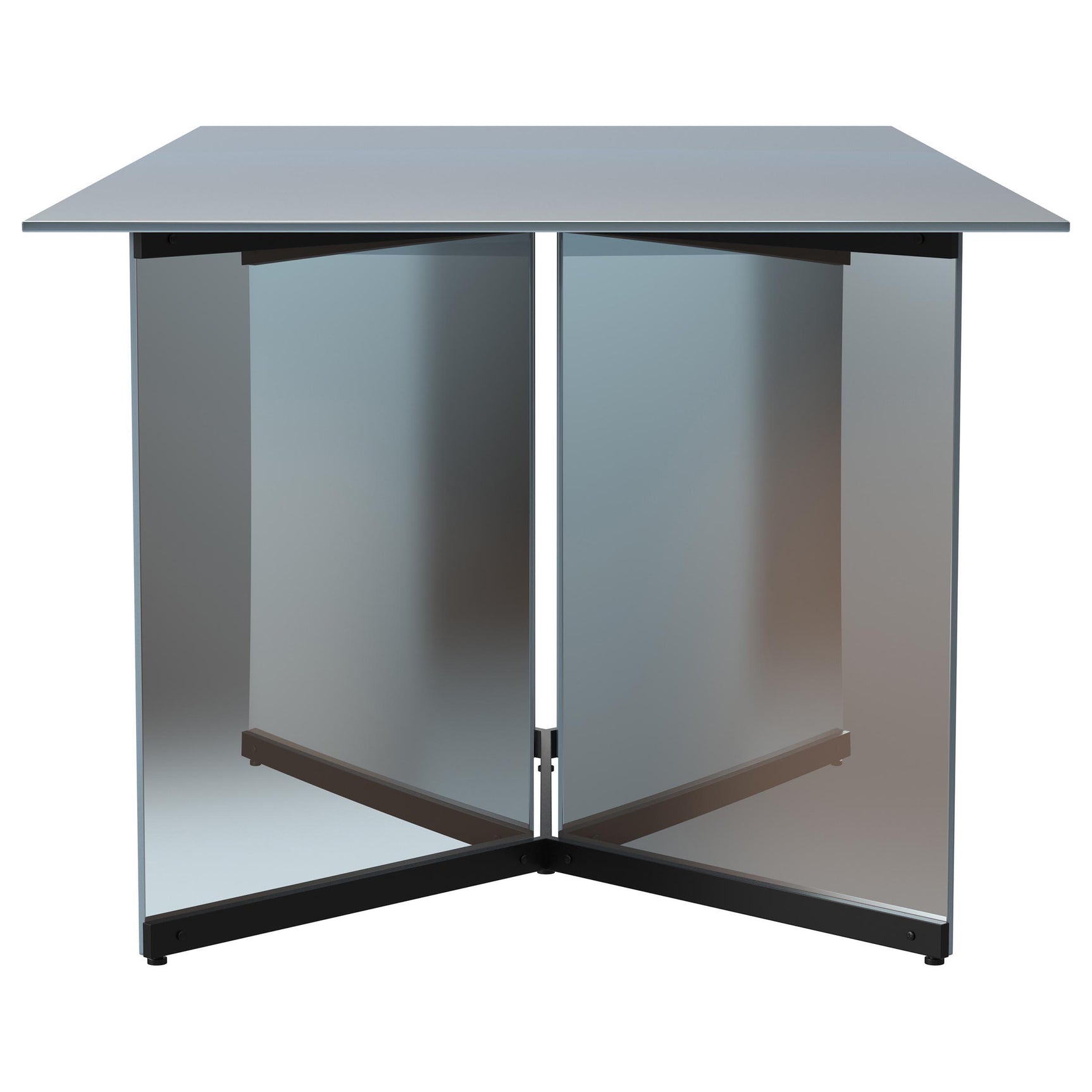 Top view showing mirrored tabletop