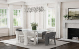 Emery mirrored dining table in stylish room