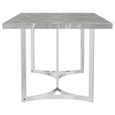 Full view of Sterling 72-inch rectangular dining table in modern dining room