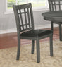 Lavon Padded Dining Side Chairs Set of 2 in Espresso and Medium Grey, side view