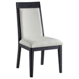 Side view of Brookmead dining chair with angled legs