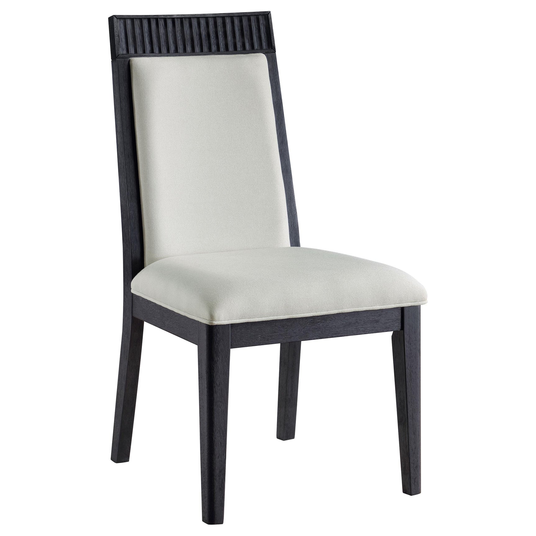 Side view of Brookmead dining chair with angled legs