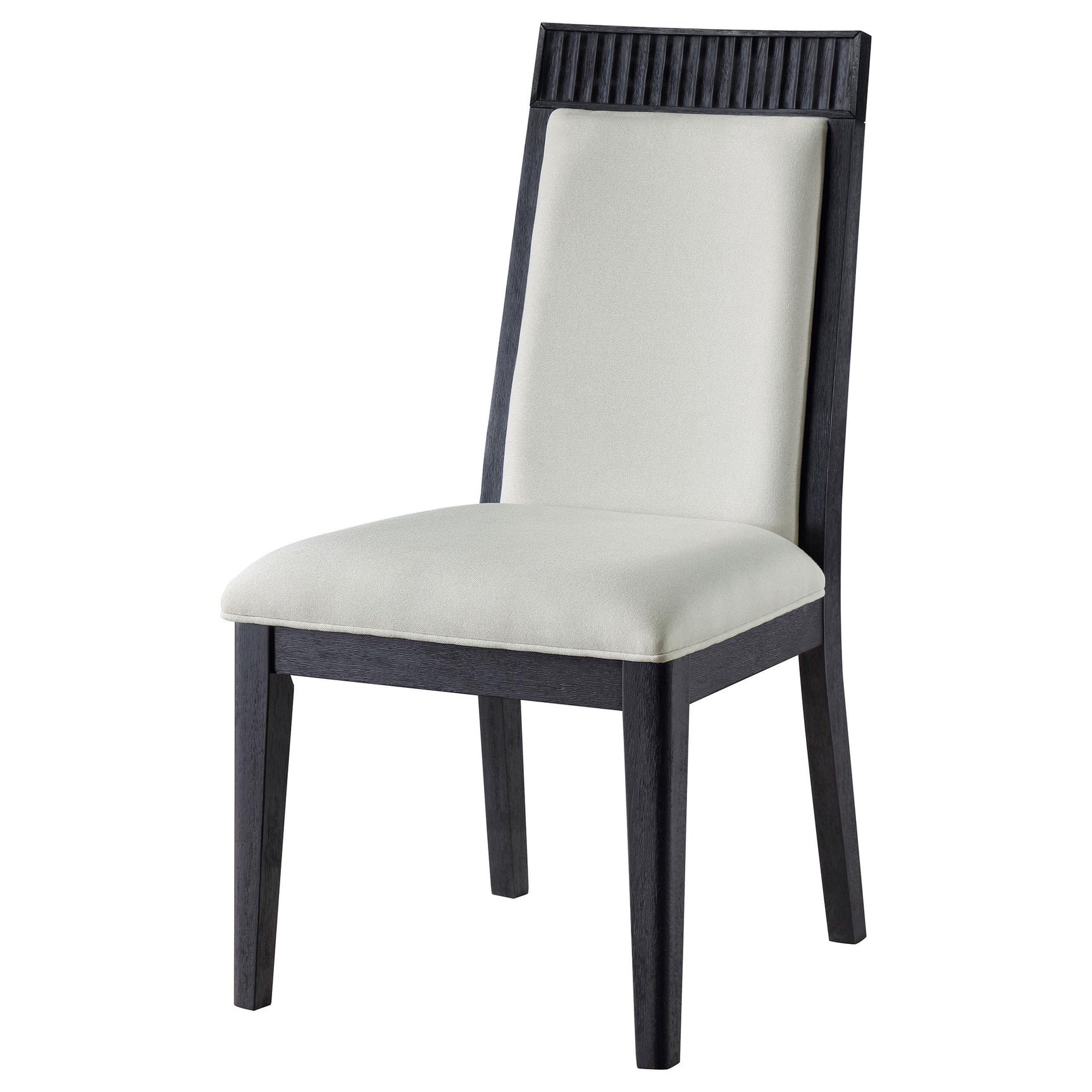 Black hardwood frame construction of Brookmead chair