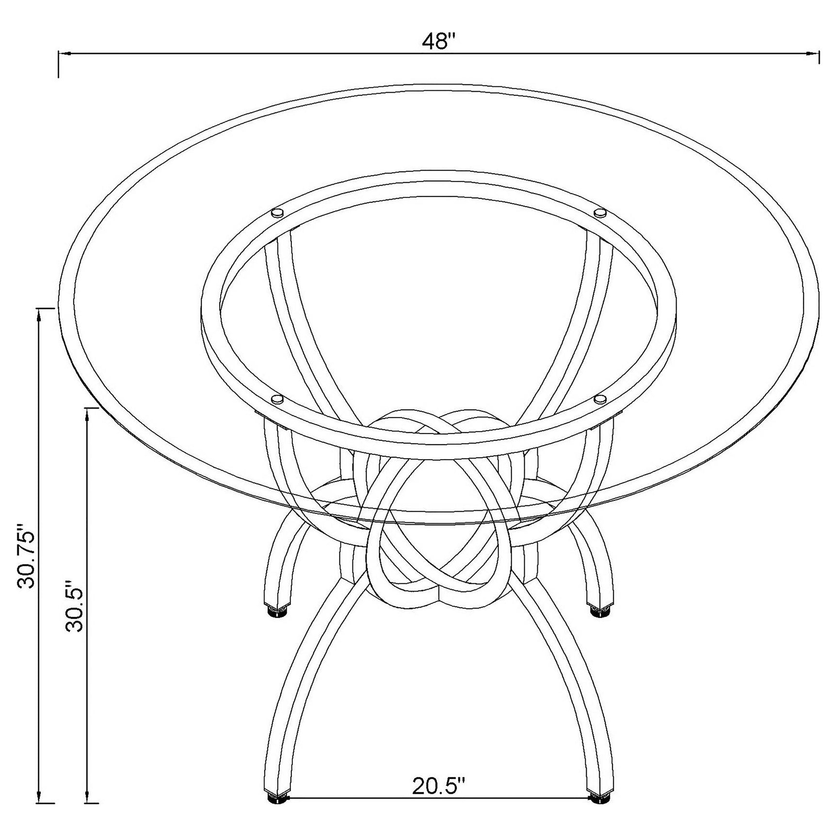 detail view of Aviano Base Gunmetal Circular Dining Room Set dining room furniture