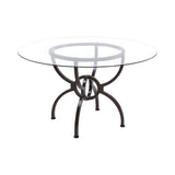 detail view of Aviano Base Gunmetal Circular Dining Room Set dining room furniture