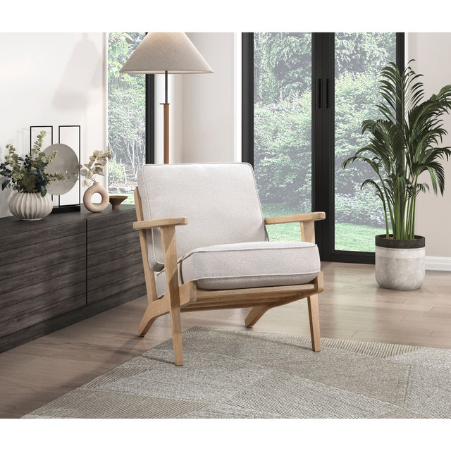 Chandler Beige Accent Chair full view