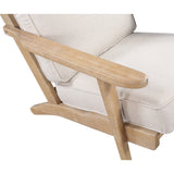 Chandler Beige Accent Chair showing seat and arm detail