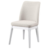 Rubberwood legs and white finish detail on Carissa chair
