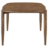 Close-up of chair design included in dining set