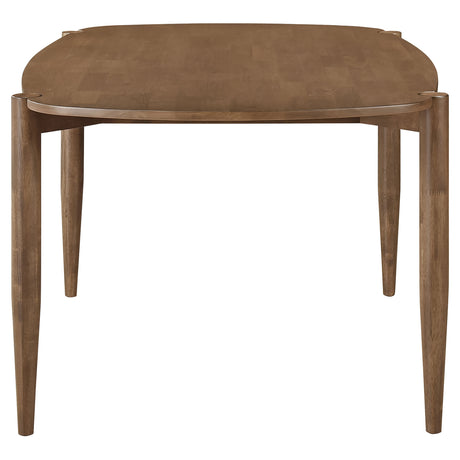 Close-up of chair design included in dining set