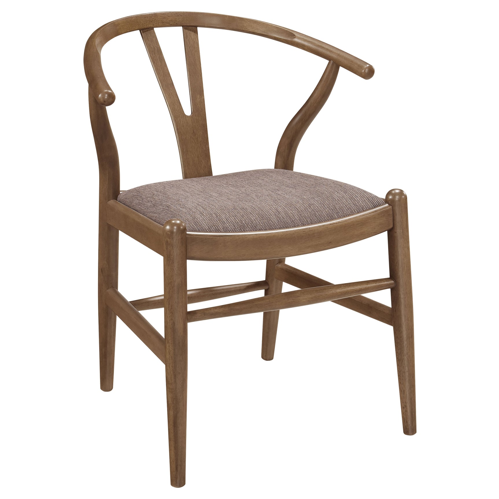 Dinah Walnut round solid wood dining room set detail view