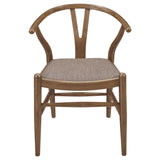 Dinah Walnut round solid wood dining room set main view