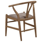 Dinah Walnut round solid wood dining room set room view