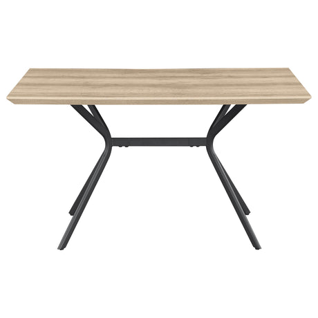Edgecreek dining table melamine wood grain tabletop detail