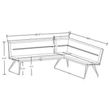 Dodson bench overview in dining setting