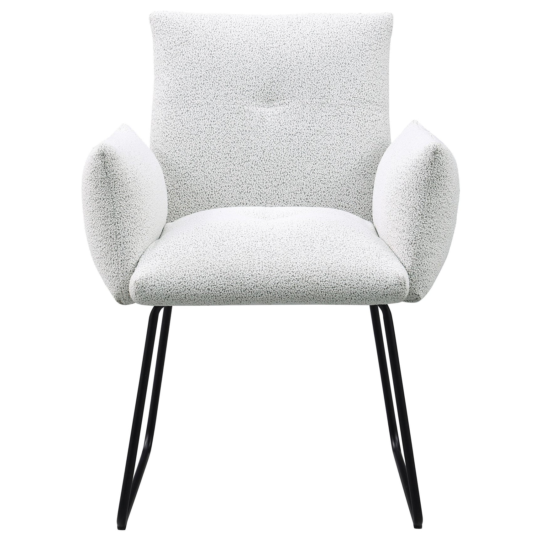 Ackland dining chair light grey fabric close-up