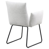 Ackland light grey upholstered dining side chair set of 2 seat angle