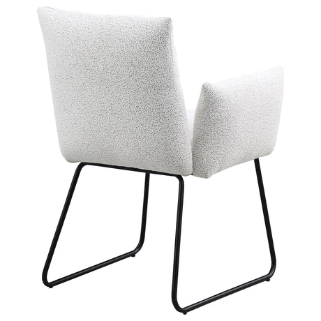 Ackland light grey upholstered dining side chair set of 2 seat angle