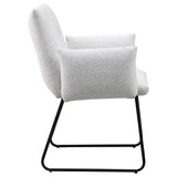 Ackland light grey upholstered dining side chair set of 2 seat angle