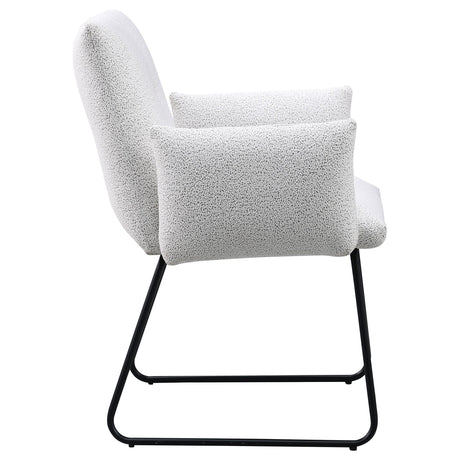 Ackland light grey upholstered dining side chair set of 2 seat angle